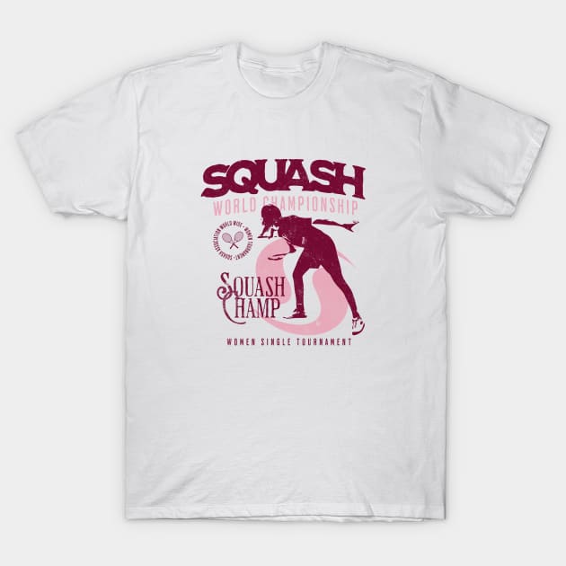 Squash Championship player T-Shirt by Graffik-Peeps